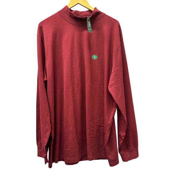 LL Bean Sweater Mens XLT XL Tall Unshrinkable Mock Neck Deep Port Pullover NEW - Picture 1 of 7